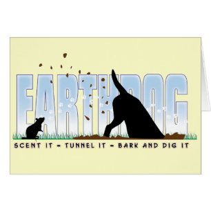 Earthdog färgdesign hälsningskort
