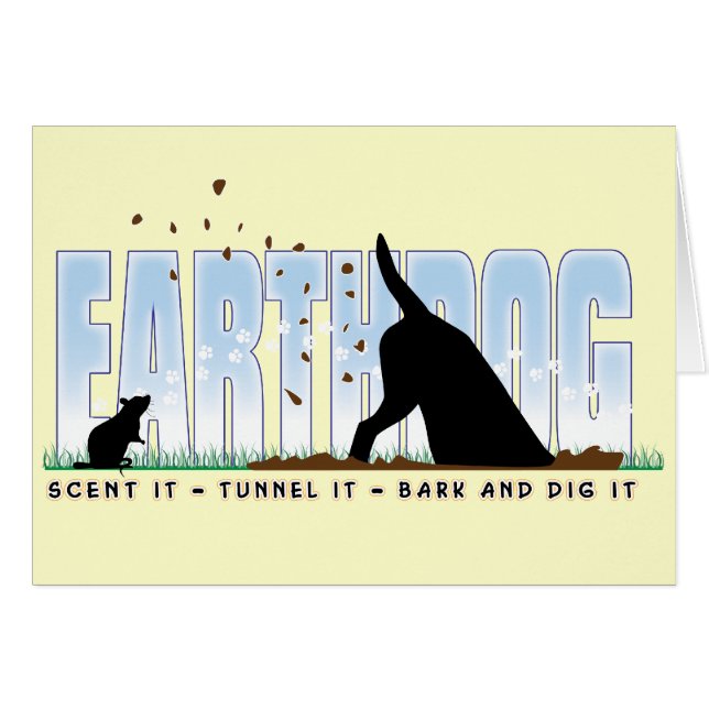 Earthdog färgdesign hälsningskort (Framsidan Horizontal)