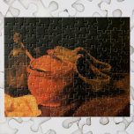 Earthenware, Flaska och Clogs av Vincent van Gogh Pussel<br><div class="desc">Livet med Earthenware, Flaska och Clogs av Vincent van Gogh är fortfarande en vintage bra art post impressionism köksmålning med en daggvarudepå, juggar och vissa träklumpar eller bondskor. Om konstnären: Vincent Willem van Gogh var en målare från Post impressionist, vars verk var mest framträdande för dess skönhet, känslomässiga ärlighet och...</div>