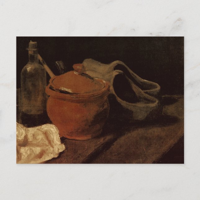 Earthenware, Flaska och Clogs, Vincent van Gogh Vykort (Framsida)