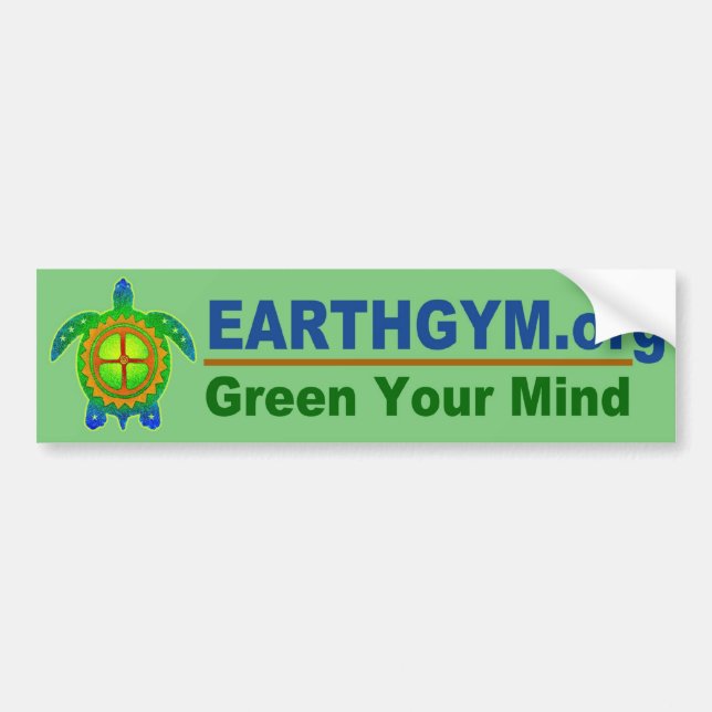 EarthGym.org bildekal--Grönt Bildekal (Framsidan)