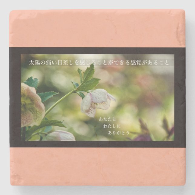Earthlight and Healing Japanese Flowers and Poetry Stenunderlägg (Framsidan)