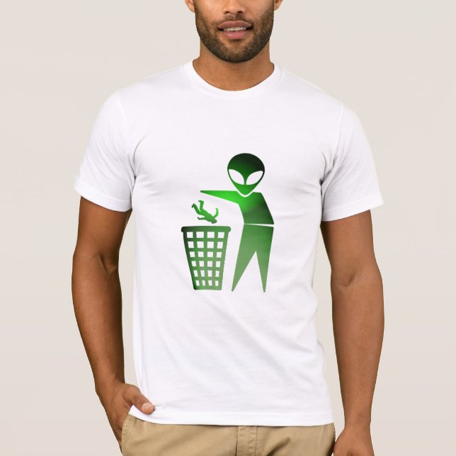 Earthlingen är rackar ner på (GloGreen) T-shirt (Framsida)