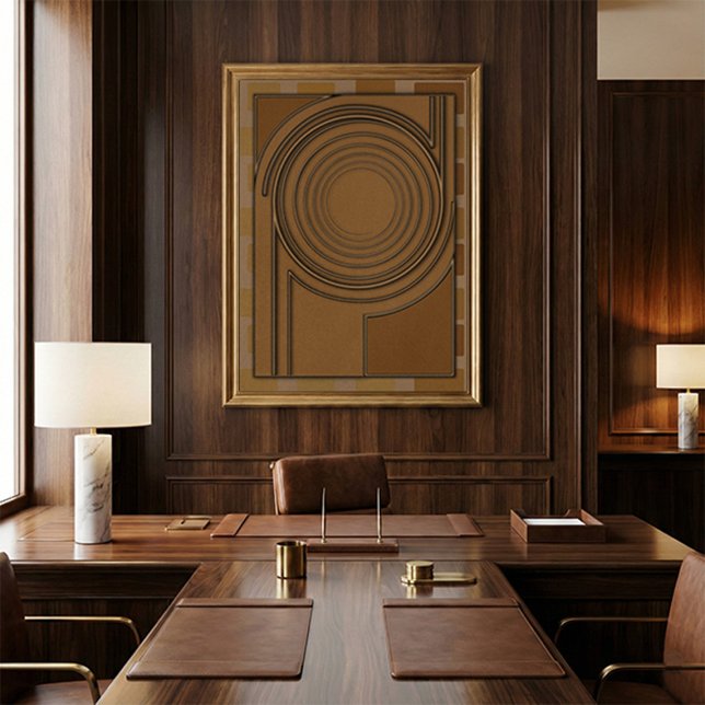 Earthly Vortex: Modern 3D Minimalist Boho Art Poster (Skapare uppladdad)