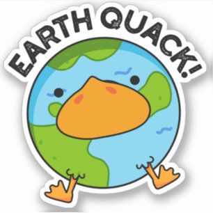 Earthquack Funny Earthquake Pun Klistermärken