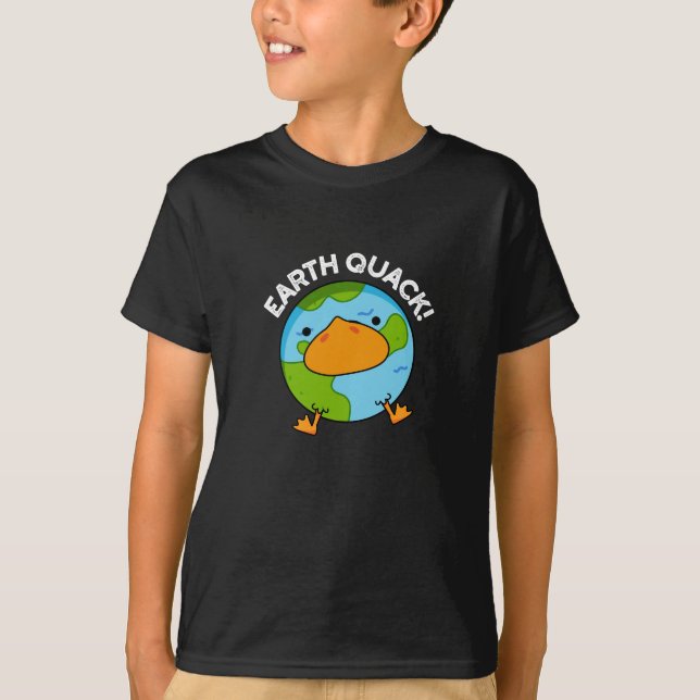 Earthquack Funny Earthquake Pun Mörk BG T Shirt (Framsida)