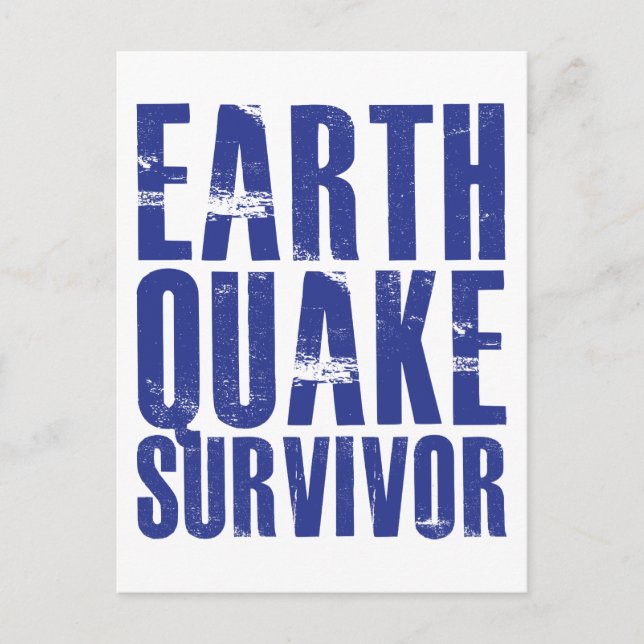Earthquake Survivor - Blue Vykort (Framsida)