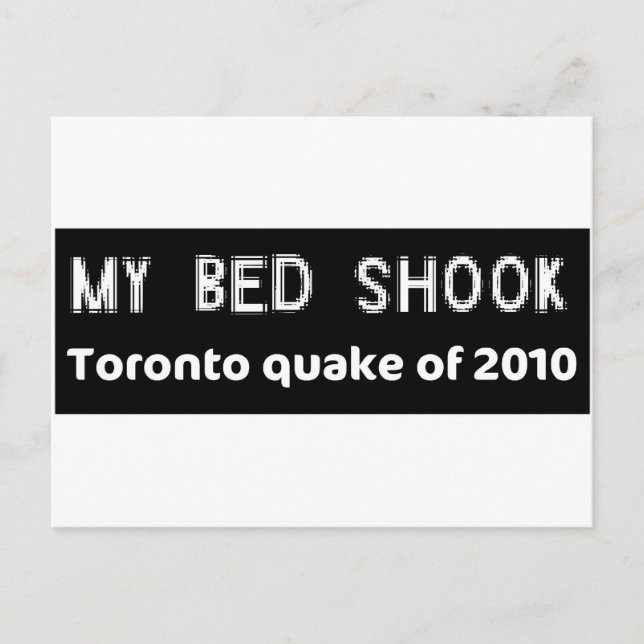 EARTHQUAKE Toronto Vykort (Framsida)