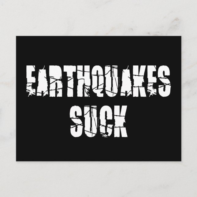 Earthquakes Suck - Quake Survivor Vykort (Framsida)