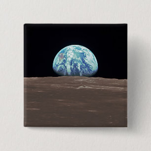 Earthrise från månen knapp