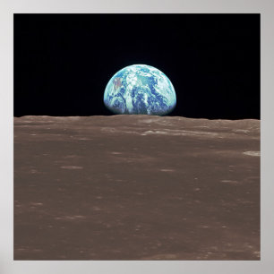 Earthrise från månen poster