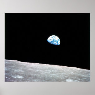 Earthrise from the moon poster