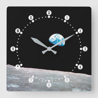 Earthrise Fyrkantig Klocka