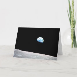 Earthrise:med citat— Shot från Apollo 8 Kort