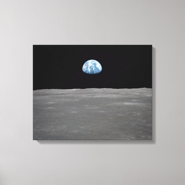 Earthrise Photo Canvastryck (Framsida)