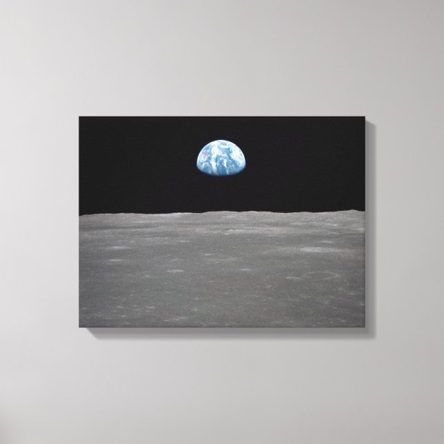 Earthrise Photo Canvastryck (Framsida)