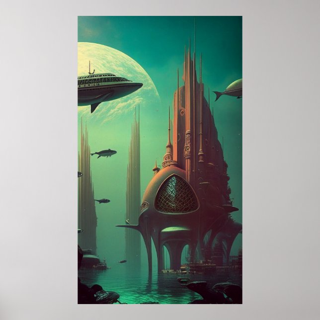 Earthrise Sergranat - (42 x 24 tum Extra Long) Poster (Framsidan)