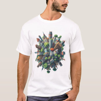 Earth's curvature t shirt