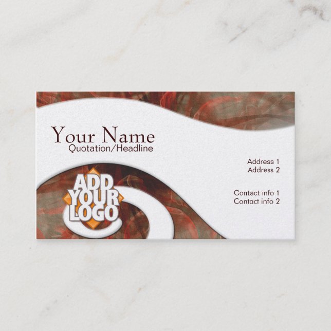 EarthSwirl Speciellt Affärskort Visitkort (Framsida)
