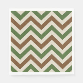 Earthtone Chevron Zig Zag Mönster Design Pappersservett