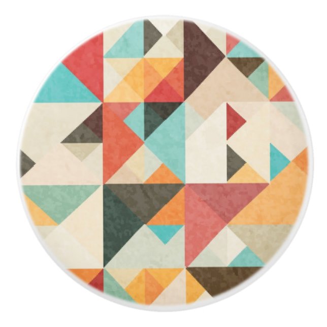 Earthtone geometriskt mönster knopp (Framsidan)