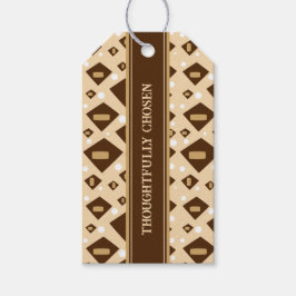 Earthtone Geometry Presentetikett