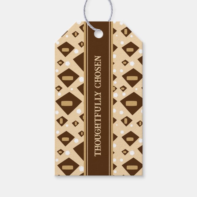 Earthtone Geometry Presentetikett (Framsidan)