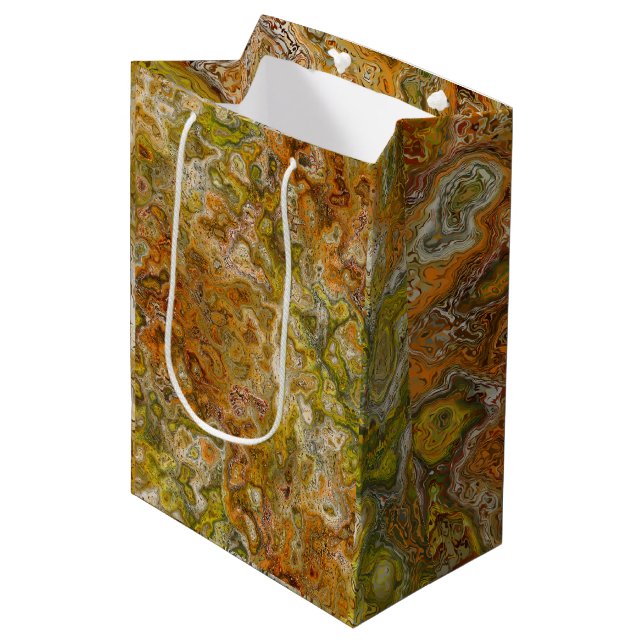 Earthtone Marble Gift Bag (Framsidan Vinklad)