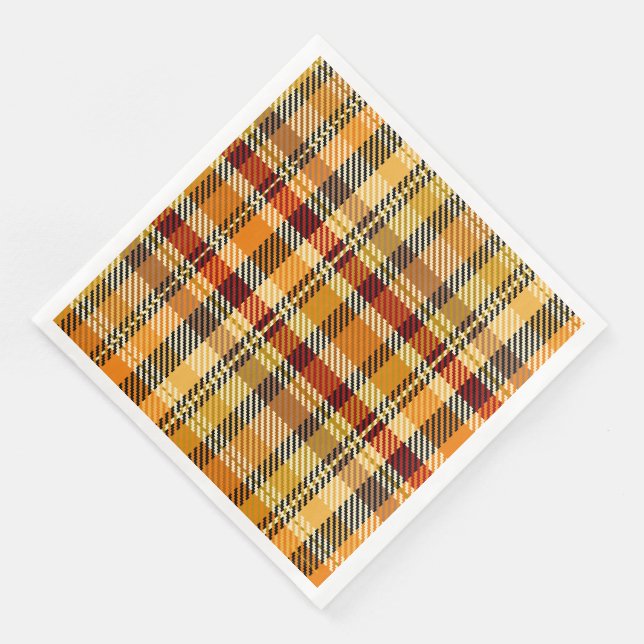Earthtone Plaid Paper Party Napkins Pappersservett (Hörn)