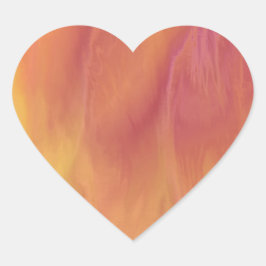 Earthtone Skies Heart Stickers Hjärtformat Klistermärke