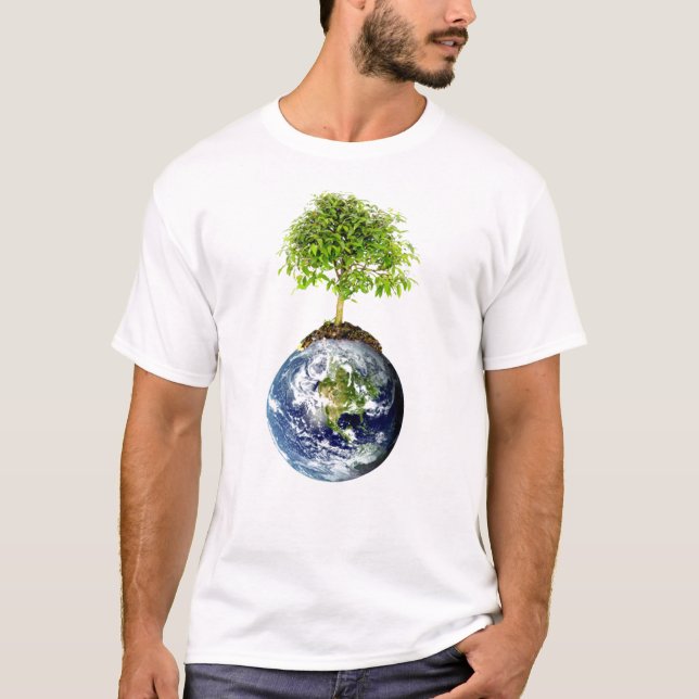 EarthTree med E.O. Wilson Citering på baksida Tee (Framsida)