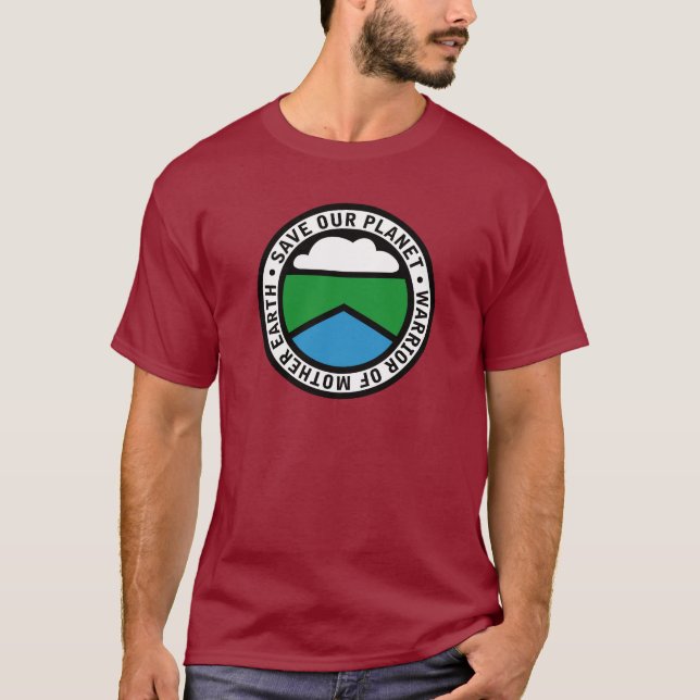 Earthwarriorblue2 T Shirt (Framsida)