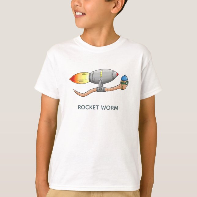 Earthworm's first jetpack ride T-Shirt (Framsida)