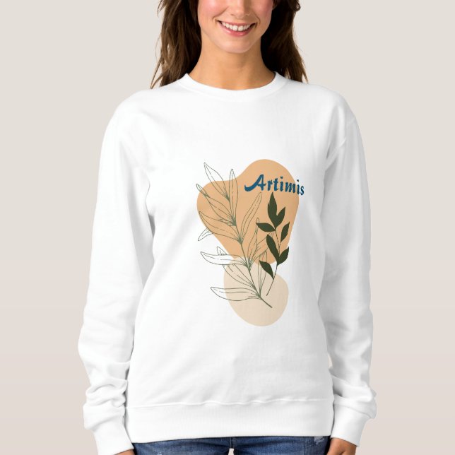 Earthy Abstrakt Boho Stil Women Artwork Design T Shirt (Framsida)