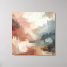 Earthy Abstrakt Brushstroke Art Canvastryck