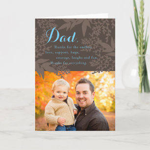 Earthy Anpassningsbar Photo Fars dag Card Kort