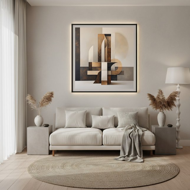 Earthy Architecture: Geometric Harmony Poster (Skapare uppladdad)