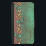 Earthy Blommigt Anpassningsbar Samsung S5 Wallet C Plånboksfodral För Samsung Galaxy S5<br><div class="desc">Elegant Samsung Galaxy S5-plånbok stil fodral i fläckig grönt,  med grafik av präglade tittar blommor och blommor av bruna och grönt och blomning. Anpassa den bruna texten,  för dig själv eller som en underbar presentidé för henne.</div>
