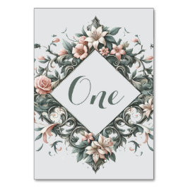 Earthy Blommigt Vine Bordsnummer