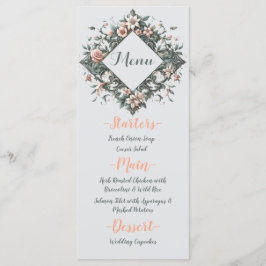 Earthy Blommigt Vine Menu Meny