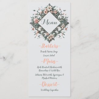 Earthy Blommigt Vine Menu Meny