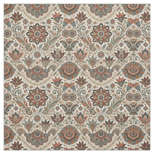 Earthy Bohemian Blommigt Fabric Tyg