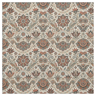 Earthy Bohemian Blommigt Fabric Tyg