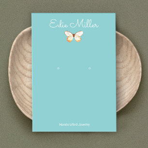 Earthy Bohemian Butterfly Earring Visning Visitkort