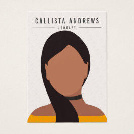 Earthy Bohemian Long Brown Girl Earring Visning Visitkort