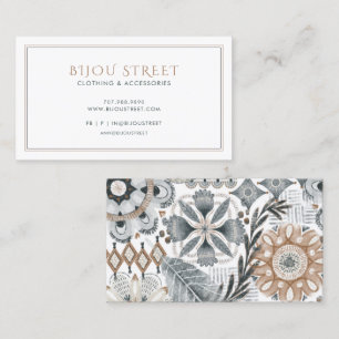 Earthy Boho Abstrakt Retail Clothing Visitkort