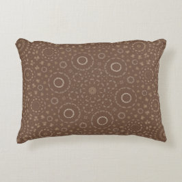 Earthy Boho Mandala Geometric Mönster | Brown Rust Prydnadskudde