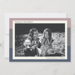 Earthy Boho Modern Abstrakt Rand Hanukkah Photo Julkort