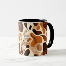 Earthy Botanical Mix Mug – Modern Abstract Design Mugg