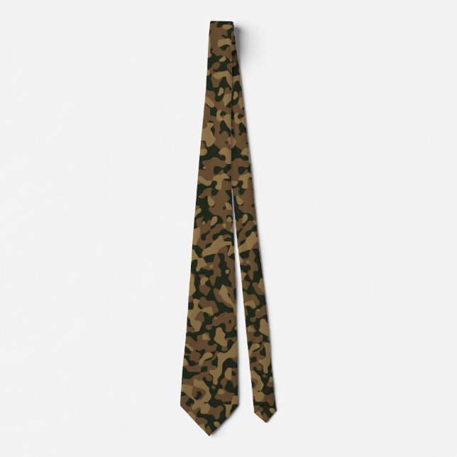 Earthy Brown, Black Camouflage Camo Mönster Slips (Framsida)